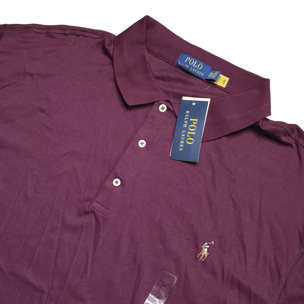 Polo Ralph Lauren Polo Shirt Mens 3XB Burgundy NWT Short Sleeve Soft Cotton Pony